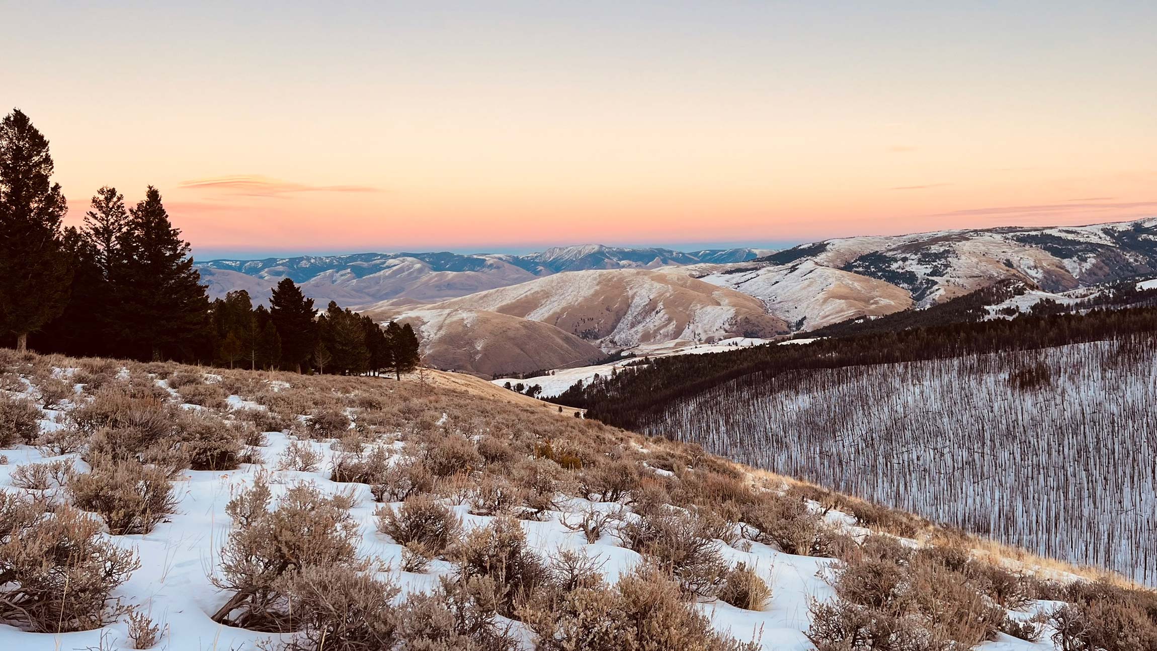 Sunset over the Idaho Mountains - Rawhide Outfitters Hunting