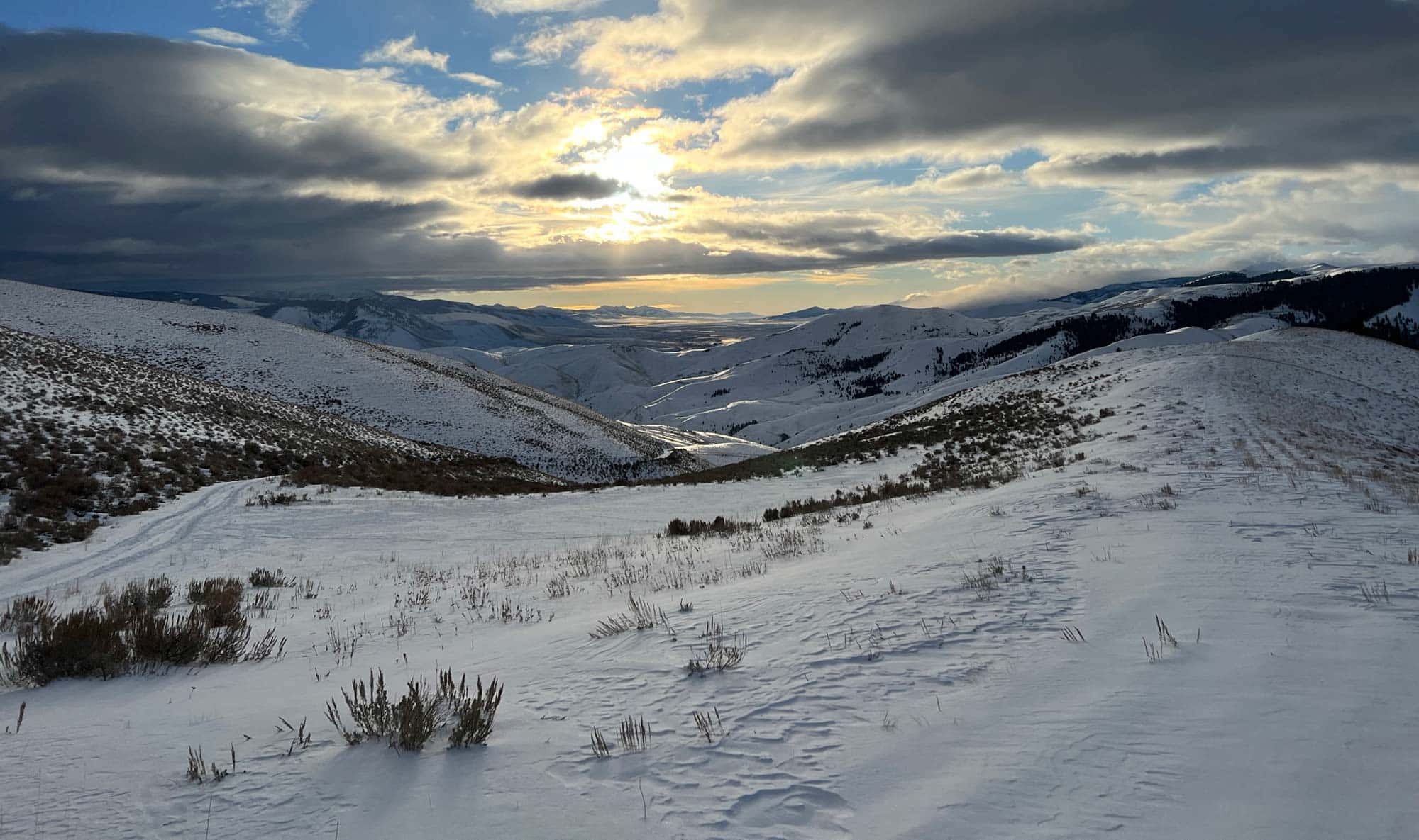 Sunset over the Idaho Mountains - Rawhide Outfitters Hunting